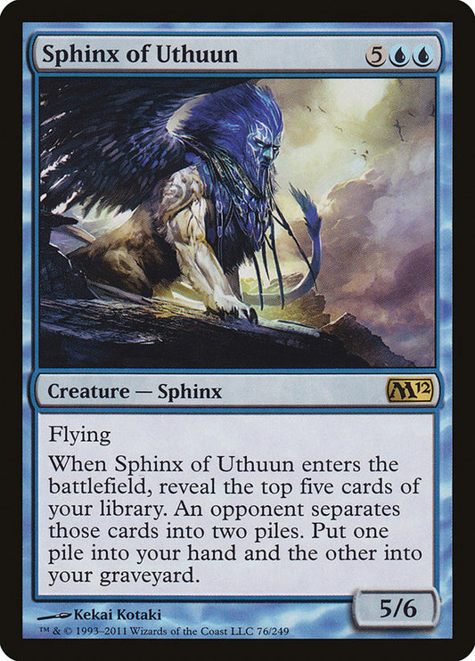 This Is An Image Of The Magic The Gathering Card Sphinx of Uthuun From The Set Commander Legends - Designed By Artist Kekai Kotaki