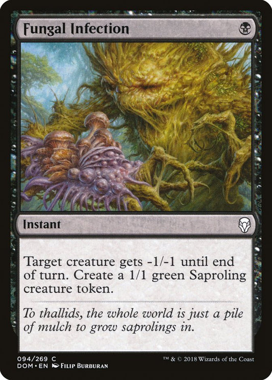 This Is An Image Of The Magic The Gathering Card Fungal Infection From The Set Dominaria - Designed By Artist Filip Burburan