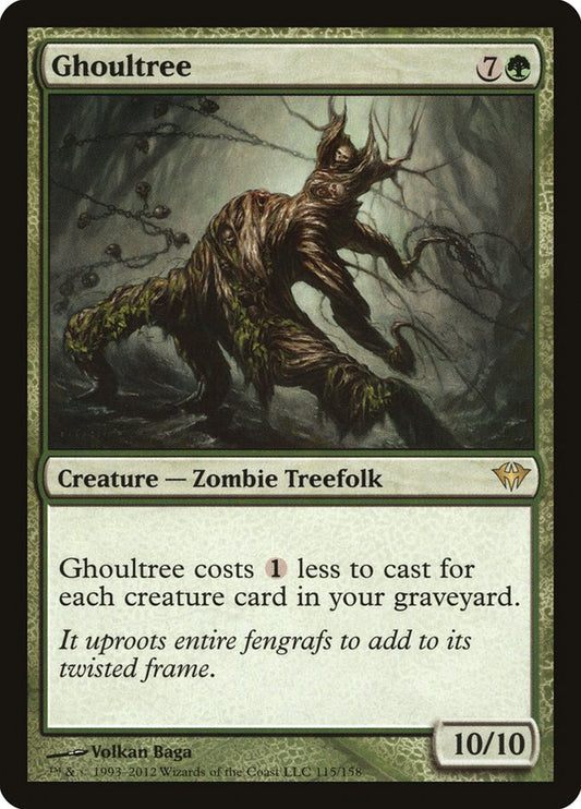 This Is An Image Of The Magic The Gathering Card Ghoultree From The Set Innistrad Remastered - Designed By Artist Volkan Baǵa