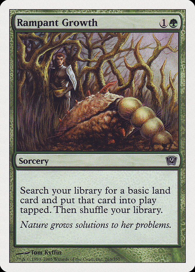 This Is An Image Of The Magic The Gathering Card Rampant Growth From The Set Tarkir: Dragonstorm Commander - Designed By Artist Steven Belledin