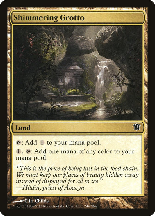 This Is An Image Of The Magic The Gathering Card Shimmering Grotto From The Set Iconic Masters - Designed By Artist Cliff Childs
