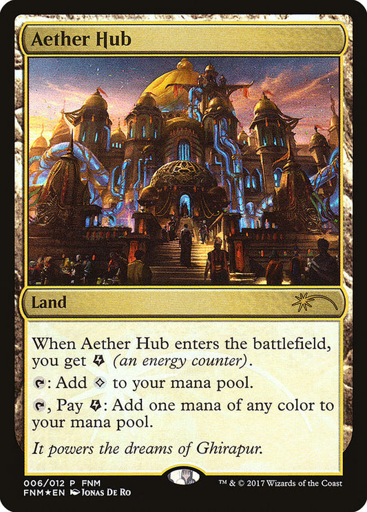 This Is An Image Of The Magic The Gathering Card Aether Hub From The Set Kaladesh - Designed By Artist Sam Burley