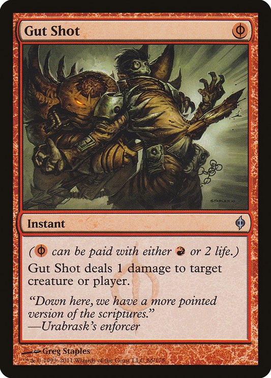 This Is An Image Of The Magic The Gathering Card Gut Shot From The Set Modern Masters 2015 - Designed By Artist Greg Staples