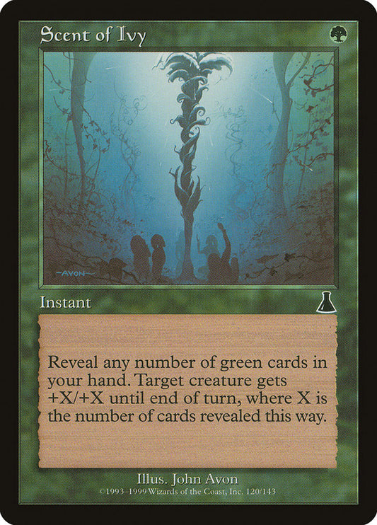 This Is An Image Of The Magic The Gathering Card Scent of Ivy From The Set Urza's Destiny - Designed By Artist John Avon