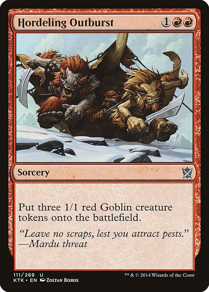 This Is An Image Of The Magic The Gathering Card Hordeling Outburst From The Set Masters 25 - Designed By Artist Zoltan Boros