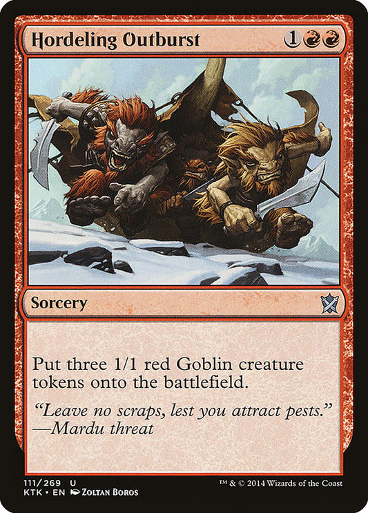 This Is An Image Of The Magic The Gathering Card Hordeling Outburst From The Set Masters 25 - Designed By Artist Zoltan Boros