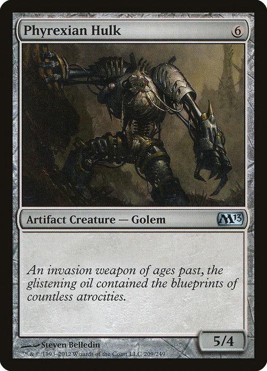 This Is An Image Of The Magic The Gathering Card Phyrexian Hulk From The Set Tempest Remastered - Designed By Artist Matthew D. Wilson