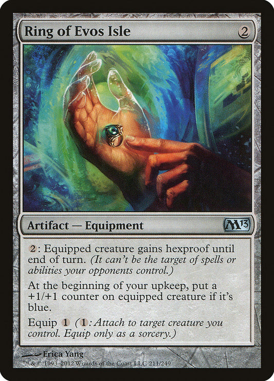 This Is An Image Of The Magic The Gathering Card Ring of Evos Isle From The Set Magic 2013 - Designed By Artist Erica Yang