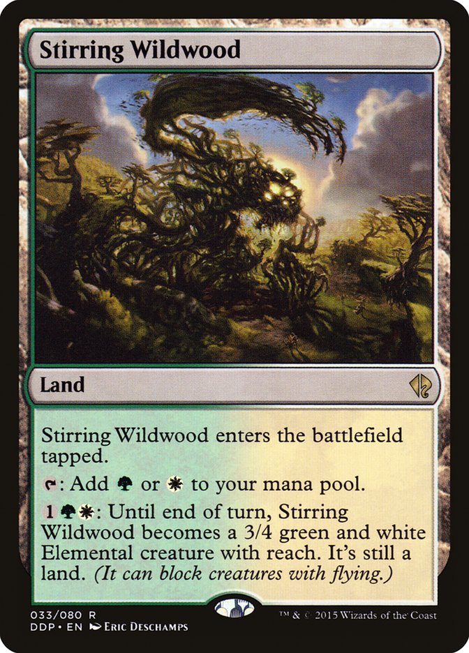 This Is An Image Of The Magic The Gathering Card Stirring Wildwood From The Set Ultimate Masters - Designed By Artist Eric Deschamps