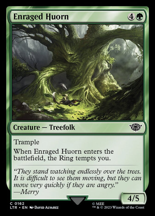 This Is An Image Of The Magic The Gathering Card Enraged Huorn From The Set The Lord of the Rings: Tales of Middle-earth - Designed By Artist David Álvarez