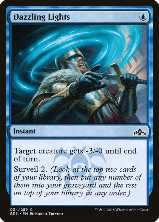 This Is An Image Of The Magic The Gathering Card Dazzling Lights From The Set Guilds of Ravnica - Designed By Artist Robbie Trevino