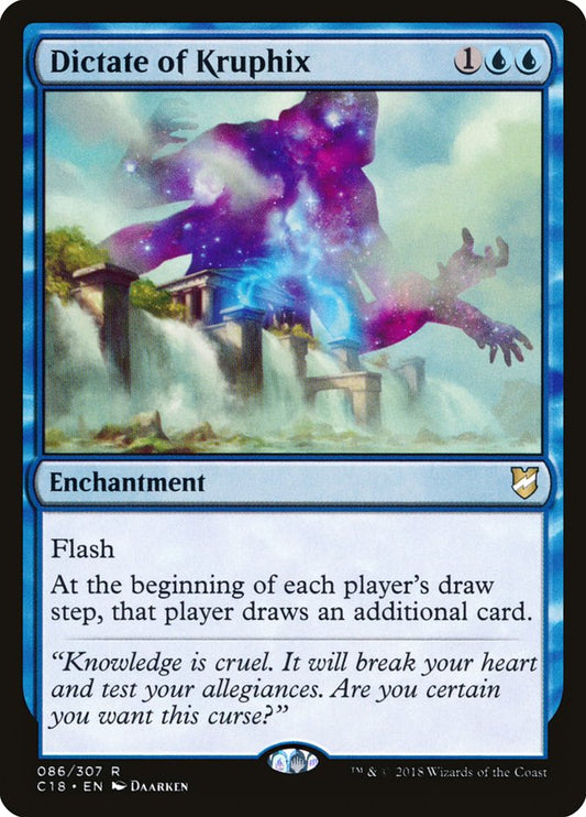 This Is An Image Of The Magic The Gathering Card Dictate of Kruphix From The Set Foundations - Designed By Artist Daarken