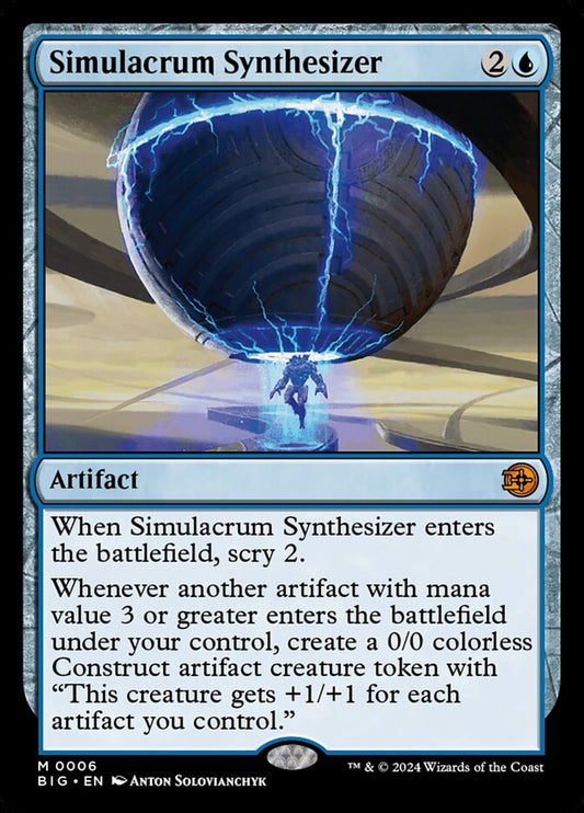 This Is An Image Of The Magic The Gathering Card Simulacrum Synthesizer From The Set The Big Score - Designed By Artist Anton Solovianchyk
