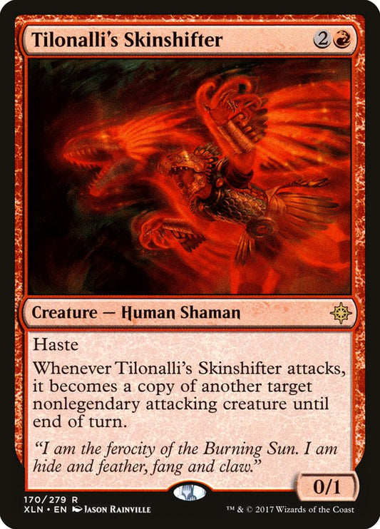 This Is An Image Of The Magic The Gathering Card Tilonalli's Skinshifter From The Set Ixalan - Designed By Artist Jason Rainville