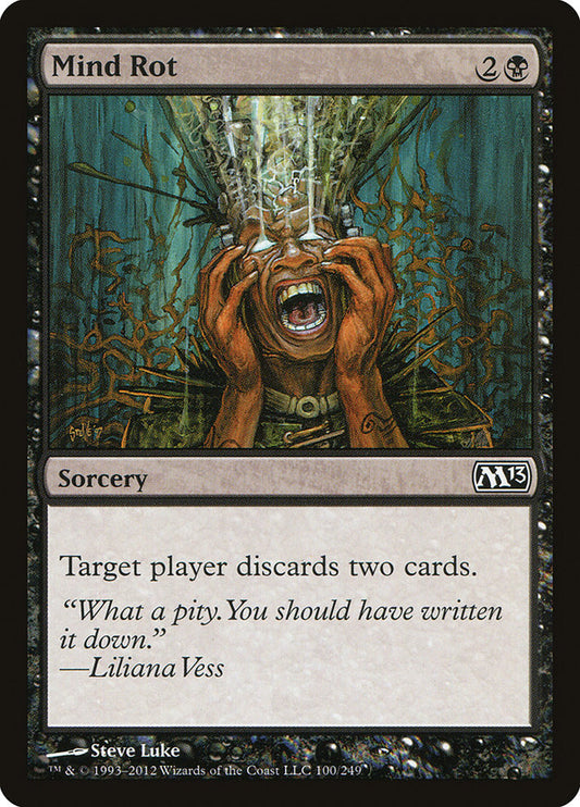 This Is An Image Of The Magic The Gathering Card Mind Rot From The Set Core Set 2021 - Designed By Artist Seb McKinnon