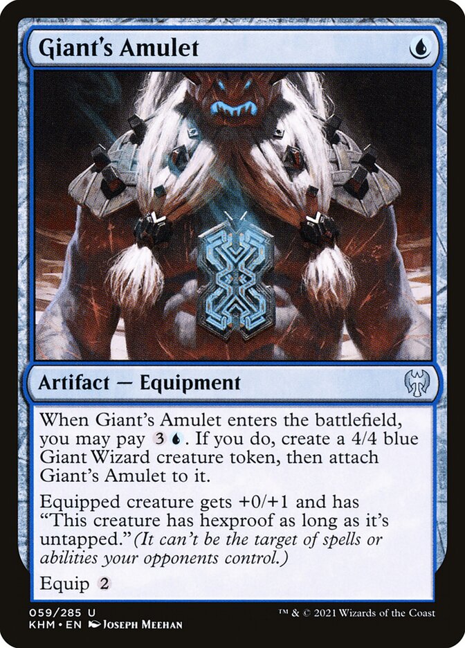 This Is An Image Of The Magic The Gathering Card Giant's Amulet From The Set Kaldheim - Designed By Artist Joseph Meehan