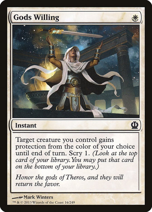 This Is An Image Of The Magic The Gathering Card Gods Willing From The Set Ravnica: Clue Edition - Designed By Artist Mark Winters