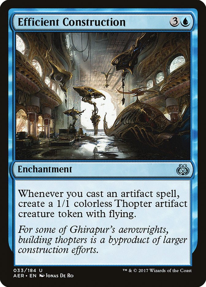 This Is An Image Of The Magic The Gathering Card Efficient Construction From The Set Commander Masters - Designed By Artist Jonas De Ro
