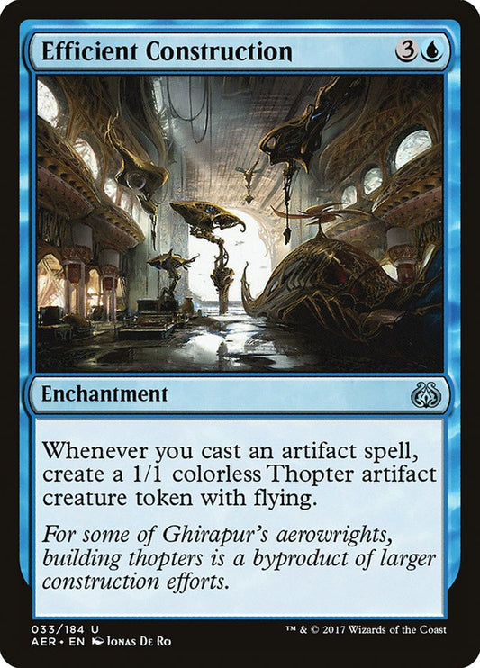 This Is An Image Of The Magic The Gathering Card Efficient Construction From The Set Commander Masters - Designed By Artist Jonas De Ro