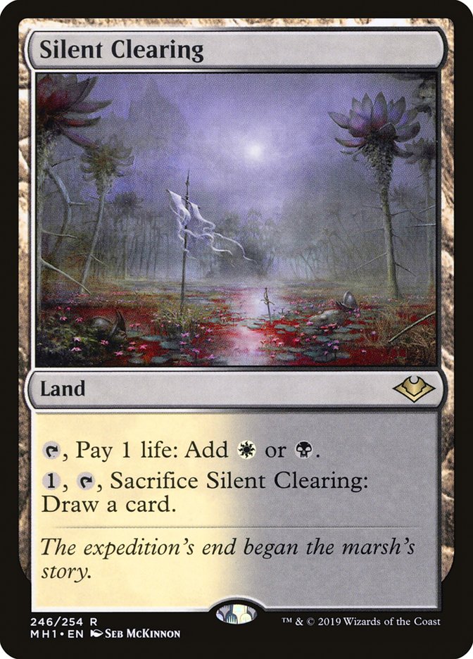 This Is An Image Of The Magic The Gathering Card Silent Clearing From The Set Modern Horizons - Designed By Artist Seb McKinnon