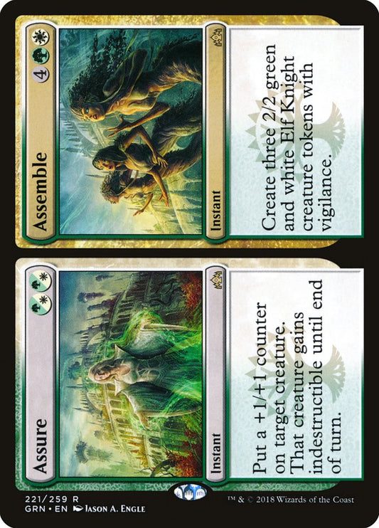 This Is An Image Of The Magic The Gathering Card Assure // Assemble From The Set Ravnica Remastered - Designed By Artist Jason A. Engle