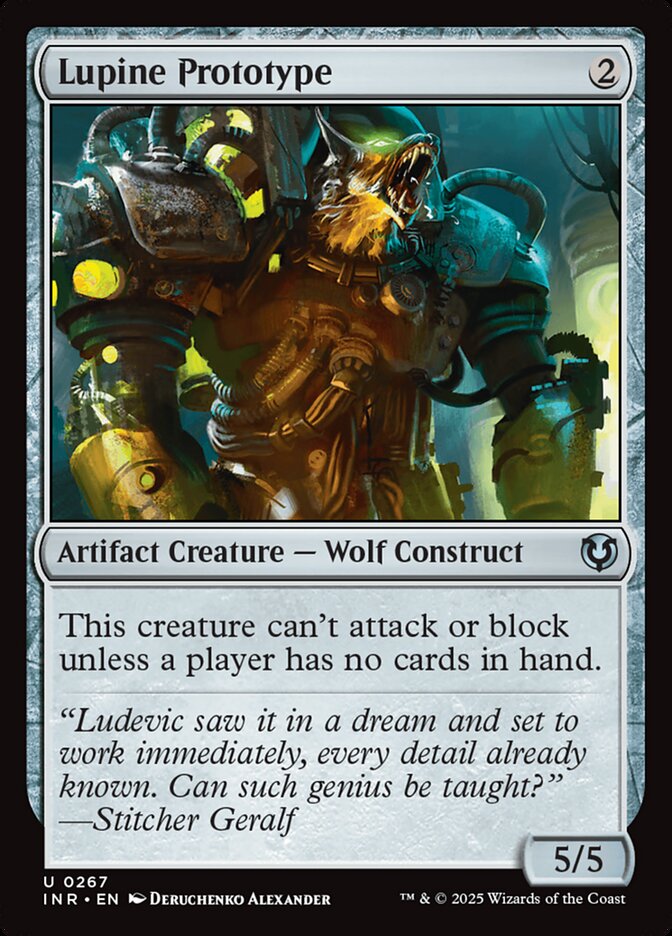This Is An Image Of The Magic The Gathering Card Lupine Prototype From The Set Innistrad Remastered - Designed By Artist Deruchenko Alexander