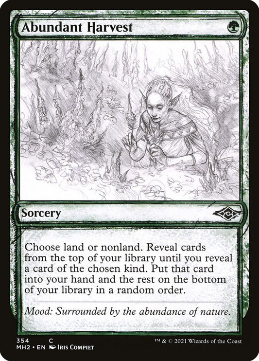 This Is An Image Of The Magic The Gathering Card Abundant Harvest From The Set Commander Masters - Designed By Artist Iris Compiet