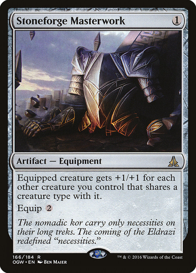 This Is An Image Of The Magic The Gathering Card Stoneforge Masterwork From The Set Oath of the Gatewatch - Designed By Artist Ben Maier