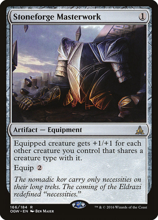 This Is An Image Of The Magic The Gathering Card Stoneforge Masterwork From The Set Oath of the Gatewatch - Designed By Artist Ben Maier