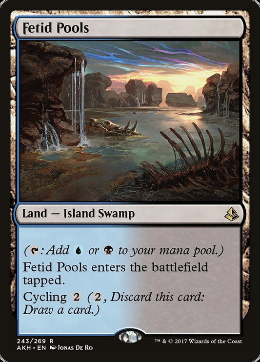 This Is An Image Of The Magic The Gathering Card Fetid Pools From The Set Tarkir: Dragonstorm Commander - Designed By Artist Jonas De Ro