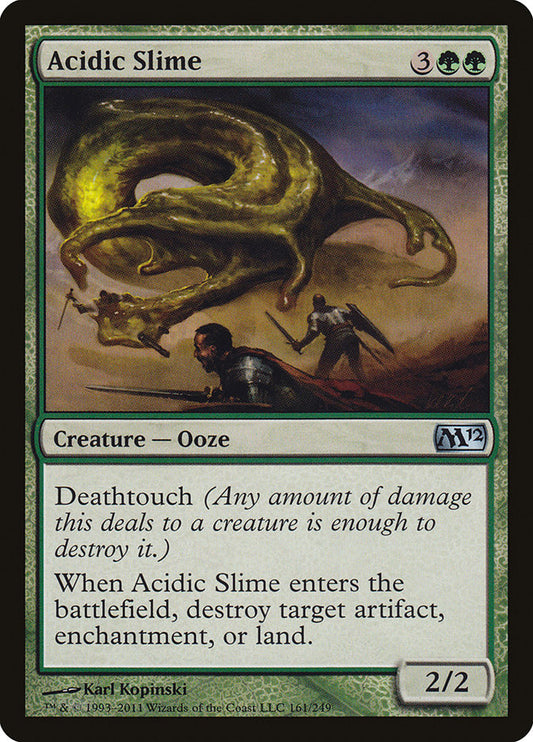 This Is An Image Of The Magic The Gathering Card Acidic Slime From The Set Commander Masters - Designed By Artist Karl Kopinski
