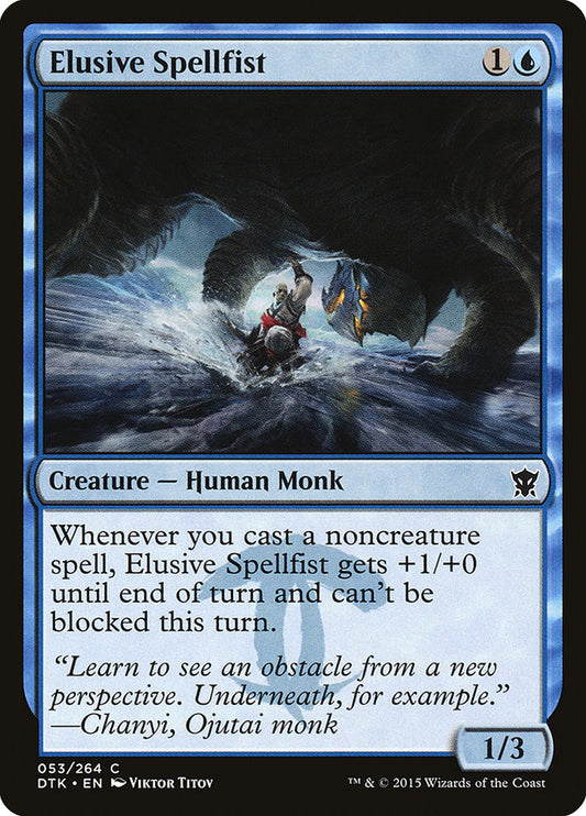 This Is An Image Of The Magic The Gathering Card Elusive Spellfist From The Set Iconic Masters - Designed By Artist Viktor Titov
