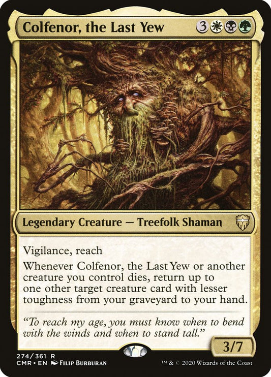 This Is An Image Of The Magic The Gathering Card Colfenor, the Last Yew From The Set Commander Legends - Designed By Artist Filip Burburan