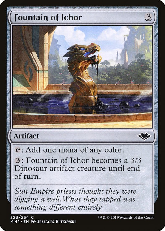 This Is An Image Of The Magic The Gathering Card Fountain of Ichor From The Set Modern Horizons - Designed By Artist Grzegorz Rutkowski