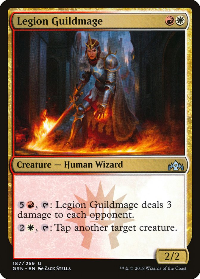 This Is An Image Of The Magic The Gathering Card Legion Guildmage From The Set Guilds of Ravnica - Designed By Artist Zack Stella