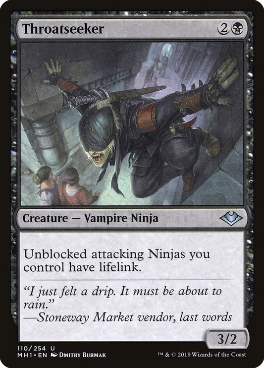 This Is An Image Of The Magic The Gathering Card Throatseeker From The Set Modern Horizons - Designed By Artist Dmitry Burmak
