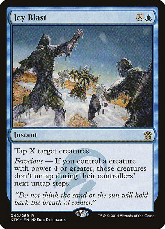 This Is An Image Of The Magic The Gathering Card Icy Blast From The Set Khans of Tarkir - Designed By Artist Eric Deschamps