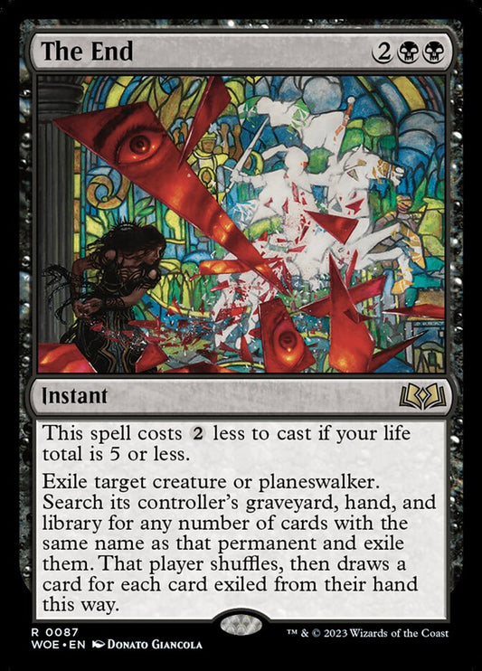 This Is An Image Of The Magic The Gathering Card The End From The Set Wilds of Eldraine - Designed By Artist Donato Giancola