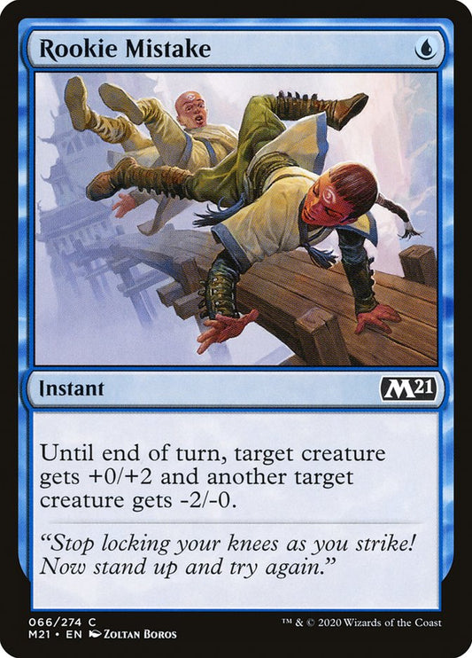 This Is An Image Of The Magic The Gathering Card Rookie Mistake From The Set Core Set 2021 - Designed By Artist Zoltan Boros