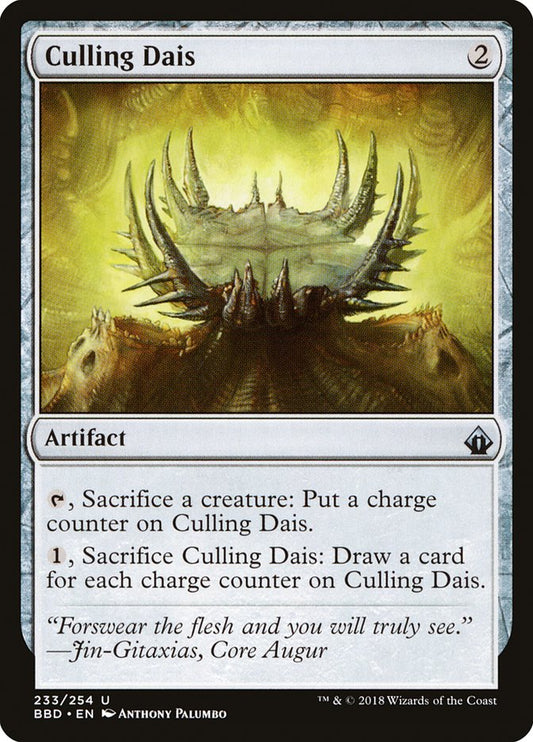 This Is An Image Of The Magic The Gathering Card Culling Dais From The Set Double Masters - Designed By Artist Anthony Palumbo