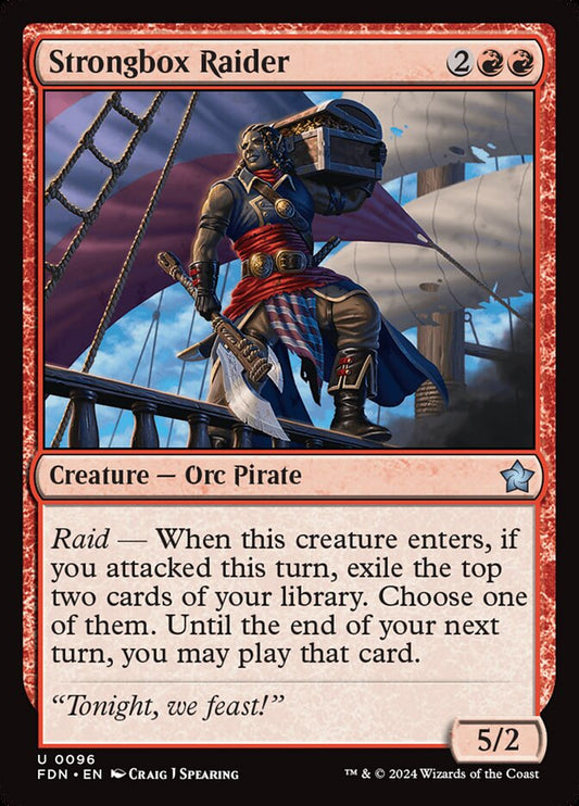 This Is An Image Of The Magic The Gathering Card Strongbox Raider From The Set Foundations - Designed By Artist Craig J Spearing