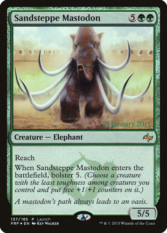 This Is An Image Of The Magic The Gathering Card Sandsteppe Mastodon From The Set Fate Reforged - Designed By Artist James Zapata