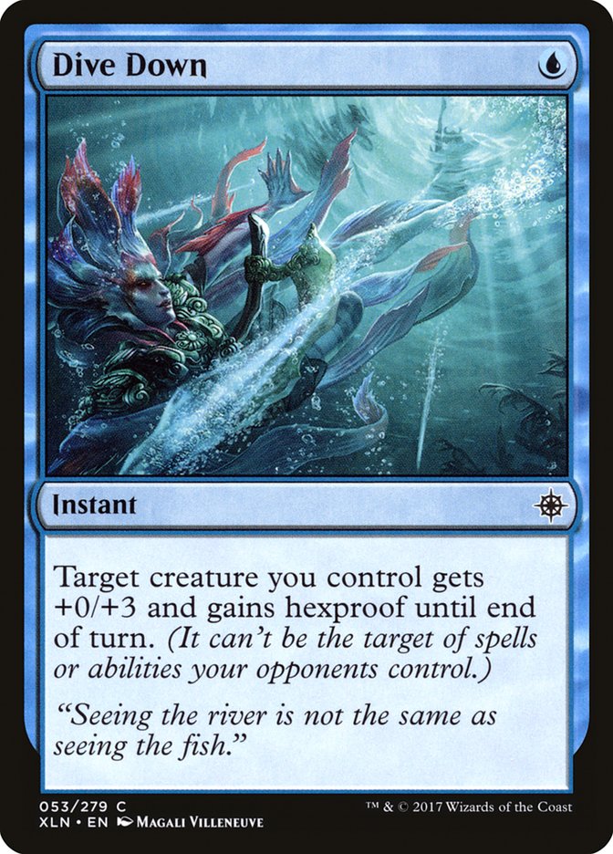 This Is An Image Of The Magic The Gathering Card Dive Down From The Set Foundations - Designed By Artist Magali Villeneuve