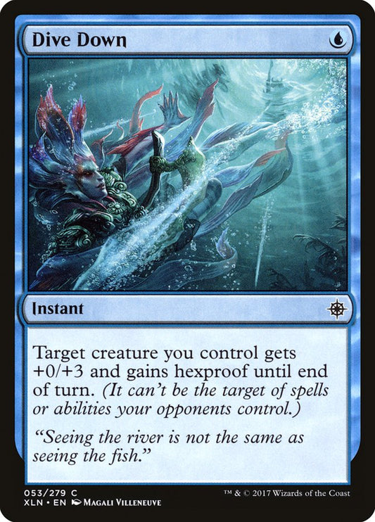This Is An Image Of The Magic The Gathering Card Dive Down From The Set Foundations - Designed By Artist Magali Villeneuve