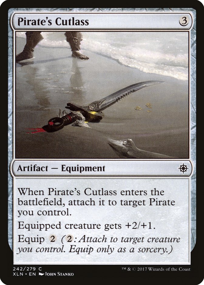 This Is An Image Of The Magic The Gathering Card Pirate's Cutlass From The Set Foundations - Designed By Artist John Stanko