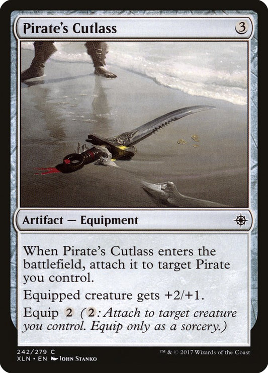 This Is An Image Of The Magic The Gathering Card Pirate's Cutlass From The Set Foundations - Designed By Artist John Stanko