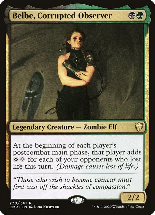 This Is An Image Of The Magic The Gathering Card Belbe, Corrupted Observer From The Set Commander Legends - Designed By Artist Igor Kieryluk