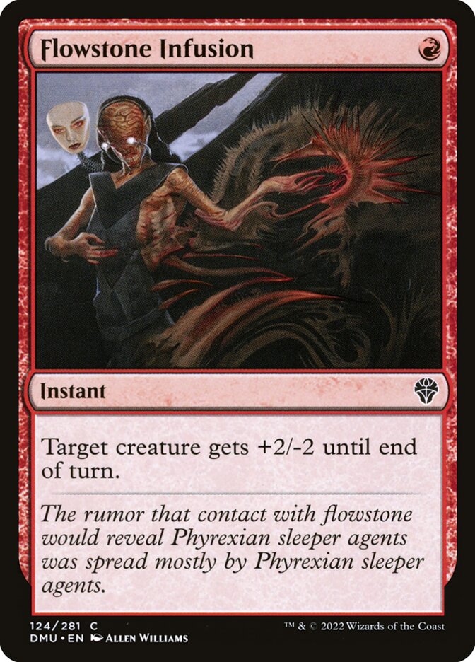 This Is An Image Of The Magic The Gathering Card Flowstone Infusion From The Set Dominaria United - Designed By Artist Allen Williams