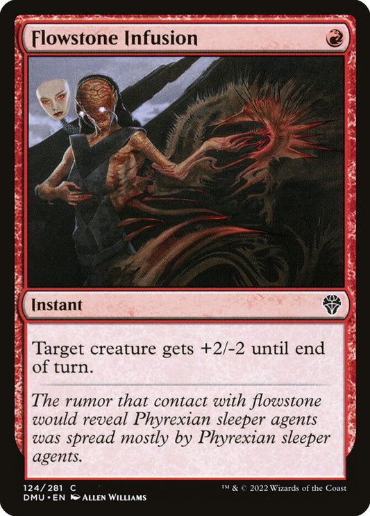 This Is An Image Of The Magic The Gathering Card Flowstone Infusion From The Set Dominaria United - Designed By Artist Allen Williams