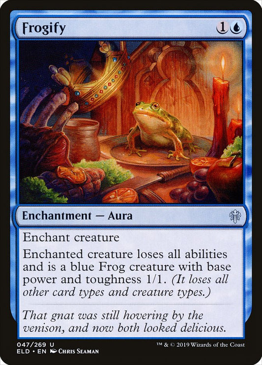 This Is An Image Of The Magic The Gathering Card Frogify From The Set Double Masters - Designed By Artist Chris Seaman